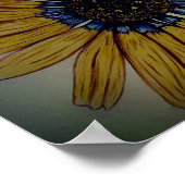 美しい手描き花 ポスター (角)