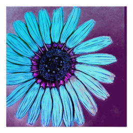 美しい手描き花 ポスター