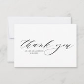 美しい手書きの結婚台本のサンキューカード サンキューカード (正面)