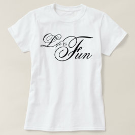 美しい手書きフォントで「人生は楽しい」ポジティブな肯定 Tシャツ