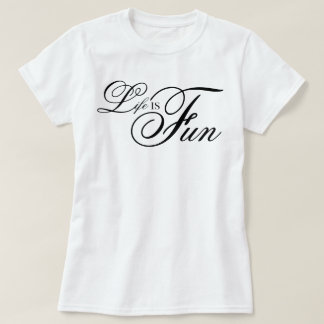 美しい手書きフォントで「人生は楽しい」ポジティブな肯定 Tシャツ