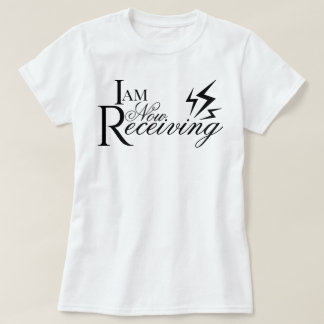 美しい手書きフォントで「今受け取ります」と肯定する Tシャツ
