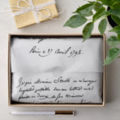 美しい手書きフランスのスクリプトParis 1792 薄葉紙 (ギフト)