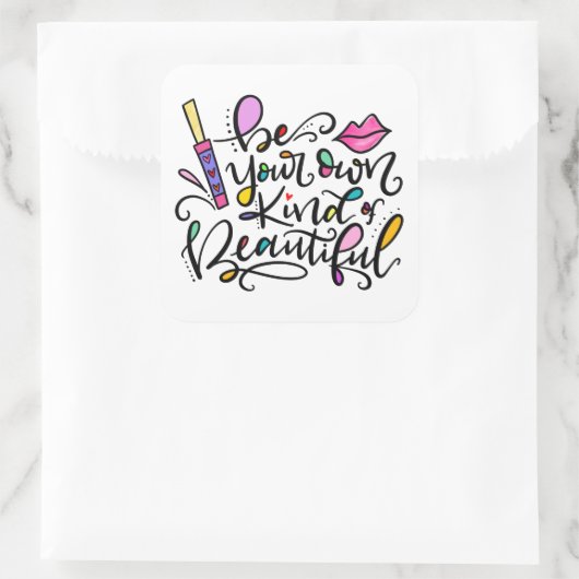 美しい手書き文字を自分のものにする スクエアシール (バッグ)