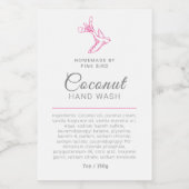 美しい手洗いラベルの鳥のロゴまたはカスタム ワインラベル (シングルラベル)