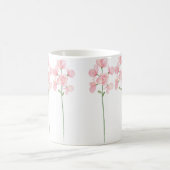 美しい手絵を描のピンクの野生の花 コーヒーマグカップ (中央)
