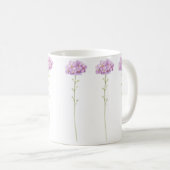 美しい手絵を描の紫色の野生の花 コーヒーマグカップ (正面右)
