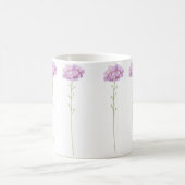 美しい手絵を描の紫色の野生の花 コーヒーマグカップ (中央)