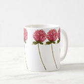 美しい手絵を描の赤い野生の花 コーヒーマグカップ (正面右)