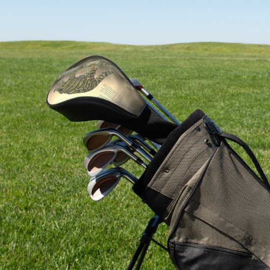 美しい手絵を描白化ヒョウ ゴルフヘッドカバー (インサイチュ)