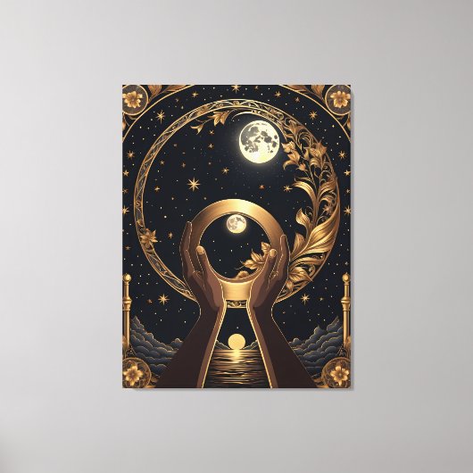 美しい手絵画の キャンバスプリント (正面)