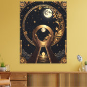 美しい手絵画の キャンバスプリント (インサイチュ (リビング))