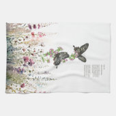 美しい手色彩の鮮やかセイロンバラ蝶 キッチンタオル (横)