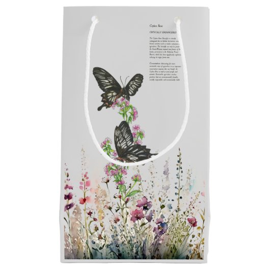 美しい手色彩の鮮やかセイロンバラ蝶 スモールペーパーバッグ (正面)