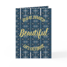 美しい折り畳み招待状カスタマイズ- It