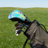 美しい抽象アートのアクア・クォーツ ゴルフヘッドカバー (インサイチュ)