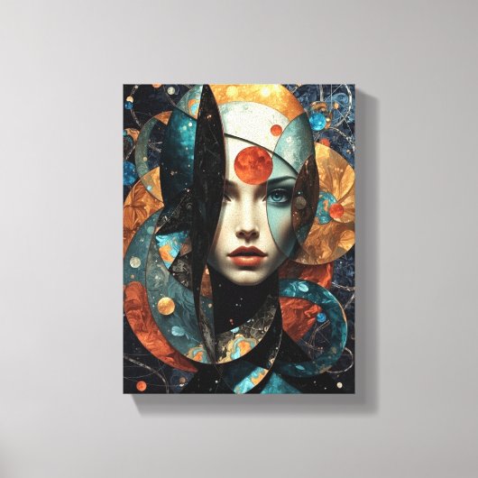 美しい抽象画 キャンバスプリント (正面)