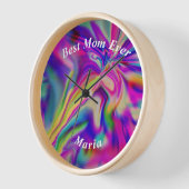 美しい抽象的なカラフルな大理石の液体デザイン 壁時計 (傾斜)