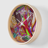 美しい抽象的なカラフルな大理石の液体デザイン 壁時計 (傾斜)