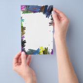 美しい抽象的なペイント ブラシ カラー チラシ (ハンドル)