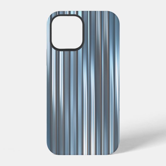 美しい抽象的な縦型の青い背景とライン iPhoneケース (裏面)