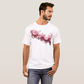 美しい抽象的な花のスタイルステートメント Tシャツ (正面フル)