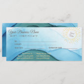 美しい抽象的な青い水彩インク (正面/裏面)