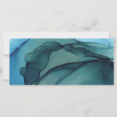 美しい抽象的な青の水彩インク (裏面)