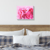 美しい抽象芸術かわいらしピンクのバラフローラ キャンバスプリント (インサイチュ (寝室))