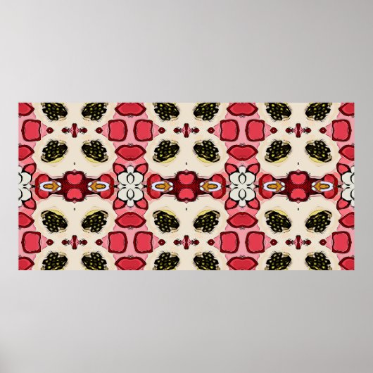 美しい抽象芸術のシームレスなパターン要約 ポスター (正面)