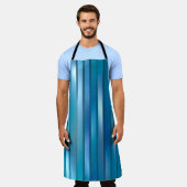 美しい抽象芸術の縦青の背景(l) エプロン (着用した状態)