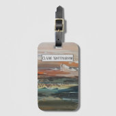 美しい抽象芸術の船舶アートラゲッジラベル ラゲッジタグ (正面縦)