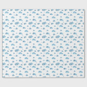 美しい抽象芸術の青い水色の斑点 ラッピングペーパー (フラット)