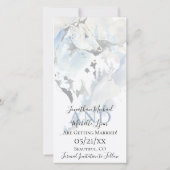 美しい抽象芸術の馬と山結婚の数 セーブザデート (裏面)