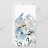 美しい抽象芸術の馬と山結婚の数 セーブザデート (裏面)