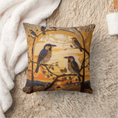 美しい抽象芸術の鳥の日の出の装飾 クッション (ブランケット)