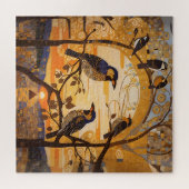 美しい抽象芸術の鳥の日の出の装飾 ジグソーパズル (横)