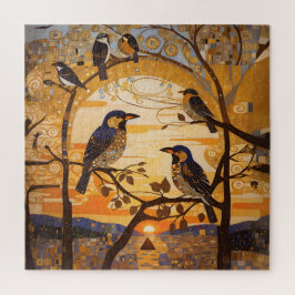 美しい抽象芸術の鳥の日の出の装飾 ジグソーパズル