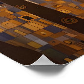 美しい抽象芸術の鳥の日の出の装飾 ポスター (角)