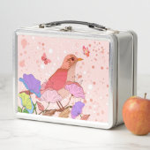 美しい抽象芸術の鳥メタルランチボックス メタルランチボックス (インサイチュ)