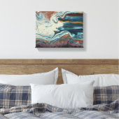 美しい抽象芸術アゲートデザイン カラフル キャンバスプリント (インサイチュ (寝室))