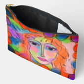 美しい抽象芸術アート アクセサリーポーチ (見開き)