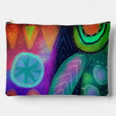 美しい抽象芸術アート アクセサリーポーチ (正面)