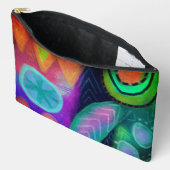 美しい抽象芸術アート アクセサリーポーチ (見開き)
