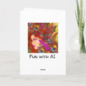 美しい抽象芸術アート |羽のある女性 カード (裏面)