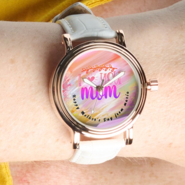 美しい抽象芸術エレガントバラ金ゴールドウォッチ 腕時計 (クリエイターアップロード済み)