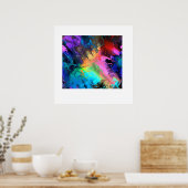 美しい抽象芸術カラフルアートプリント ポスター (キッチン)