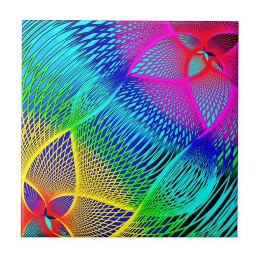 美しい抽象芸術カラフルセラミックタイル タイル (正面)