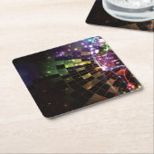 美しい抽象芸術コースターセット スクエアペーパーコースター (アングル)