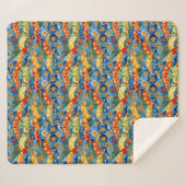 美しい抽象芸術シームレスパターンデザイン シェルパブランケット (正面(横))